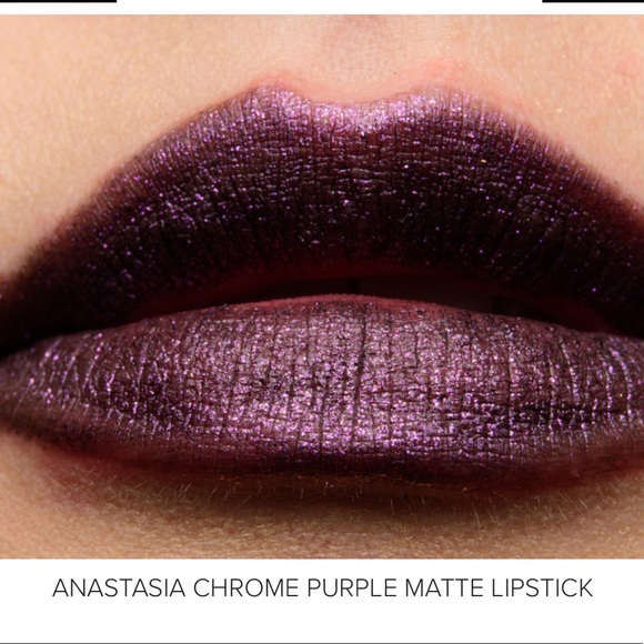 🆕 Anastasia Beverly Hills ‘CHROME PURPLE’ Matte Lipstick - Mini Sized - Picture 7 of 12